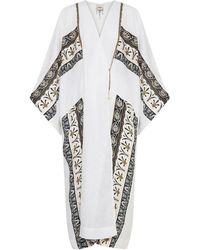 CAMILLA - Temples Of Dendara-Print Kaftan Dress - Lyst