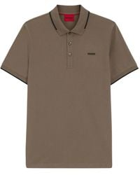 HUGO - Polo con cuello de pico - Lyst