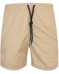 Drumohr - Geometric-Print Drawstring Shorts - Lyst