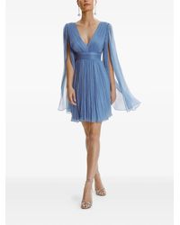 Framboise - Robe Courte Palmer En Soie À Manches Cape - Lyst