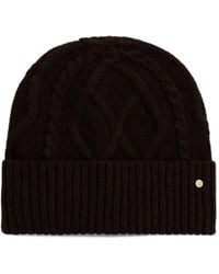 ARMANI EXCHANGE - Cable-Knit Beanie Hat - Lyst