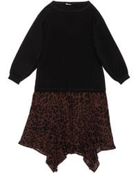 Bimba Y Lola - Leopard-Print Asymmetric Dress - Lyst