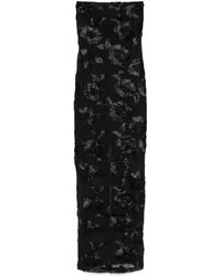 ROTATE BIRGER CHRISTENSEN - Floral-Embroidered Mesh Maxi Dress - Lyst