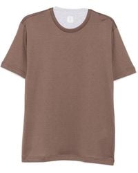 Eleventy - Layered-Trim Cotton T-Shirt - Lyst