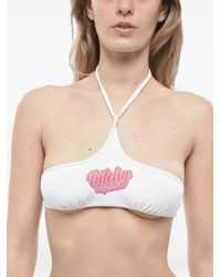 DSquared² - Rhinestone-Embellished Halterneck Bikini Top - Lyst
