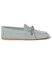Miu Miu - Suede Deck Loafers - Lyst