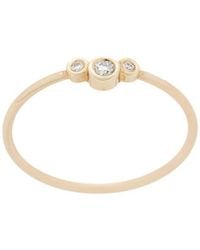 Zoe Chicco 14kt Gelbgoldring mit Diamanten - Mettallic