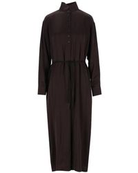 Barena - Querina Lucens Belted Midi Dress - Lyst