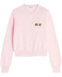 Maison Kitsuné - Cardigan À Broderie Renard - Lyst