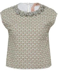 N°21 - Floral-Print Blouse - Lyst