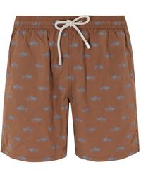 MC2 Saint Barth - Patmos The Riviera Shark-Jacquard Swim Shorts - Lyst