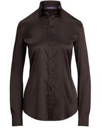 Ralph Lauren - Silk-Satin Shirt - Lyst