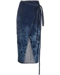 Alanui - Jungle Toile De Jouy Denim Rok - Lyst
