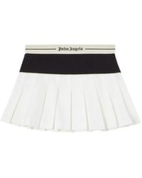 Palm Angels - Mini-Rok Met Logoprint En Plooien - Lyst