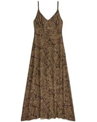 RRL - Paisley-Print Silk Maxi Dress - Lyst