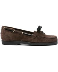 Atp Atelier - Lace-Up Suede Loafers - Lyst