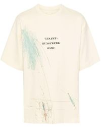OAMC - Scribble Organic Cotton T-shirt - Lyst