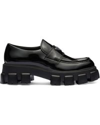 Prada - Moonlith Patent Leather Loafers - Lyst