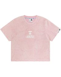 A Bathing Ape - Logo-Embroidered T-Shirt - Lyst