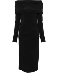 Max Mara - Abito Con Spalle Scoperte E Drappeggio - Lyst