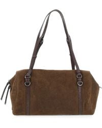 Gianni Chiarini - Terry Ribbed Suede Shoulder Bag - Lyst