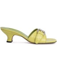 BY FAR - 55mm Elton Crocodile-embossed Leather Mules - Lyst