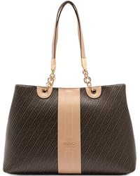 Liu Jo - Medium Monogram Printed Chain Tote Bag - Lyst