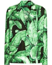 Dolce & Gabbana - Leaf Print Shirt - Lyst