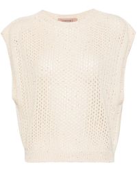 Twinset - スパンコール オープンニット トップ - Lyst