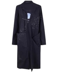 Maria Calderara - Front-Pocket Printed-Detail Coat - Lyst