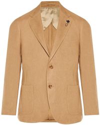Lardini - Buttoned Herringbone Suit - Lyst