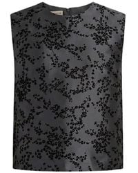 Alberta Ferretti - Floral-Print Sleeveless Blouse - Lyst