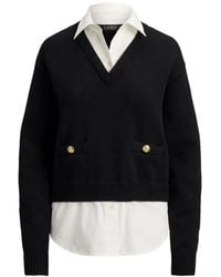 Ralph Lauren - Layered Button-Trim Sweater - Lyst