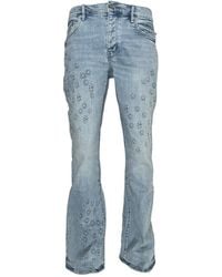 Purple Brand - Embossed Flared Jeans - Lyst