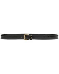 Ami Paris - Glazed Leather Paris Paris 25 Mm Belt - Lyst
