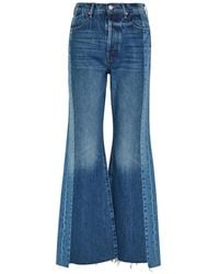 Mother - Panelled Raw-Hem Jeans - Lyst