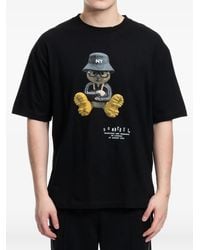 DOMREBEL - New Yorker Teddy Bear-Print T-Shirt - Lyst
