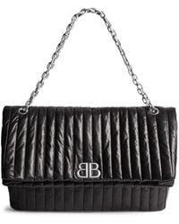 Balenciaga - Large Monaco Chain-strap Quilted Shoulder Bag - Lyst