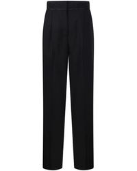 forte_forte - Pleated Straight-Leg Trousers - Lyst