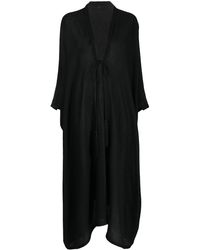 Saint Laurent Asymmetrische Kaftan - Zwart
