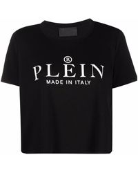 Philipp Plein Iconic Plein クロップド Tシャツ - ブラック