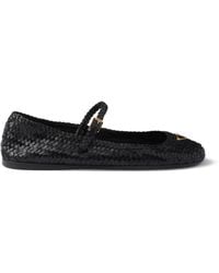 Prada - Leather Ballerinas - Lyst