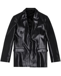 DIESEL - Stanley Leather Blazer - Lyst