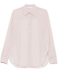 Frankie Shop - Chemise Boutonnée À Effet De Transparence - Lyst