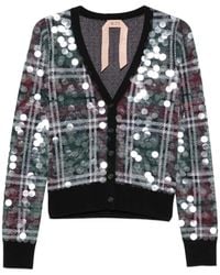 N°21 - Sequin-Embellished Cardigan - Lyst