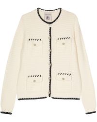 Semicouture - Contrasting-borders Knitted Cardigan - Lyst