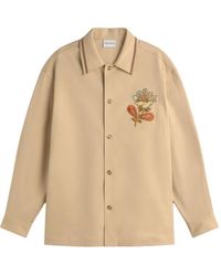 Drole de Monsieur - Shirtjack Met Geborduurde Bloemen - Lyst