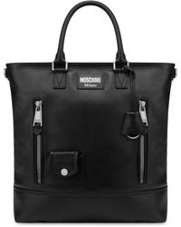 Moschino - Biker Leather Tote Bag - Lyst