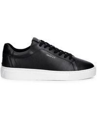 GANT - Logo-Print Leather Sneakers - Lyst