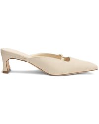 BY FAR - Leda Sculpted Chain Leather Mules - Lyst